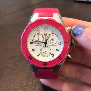 Michele Tahitian Jelly Bean Hot Pink Watch